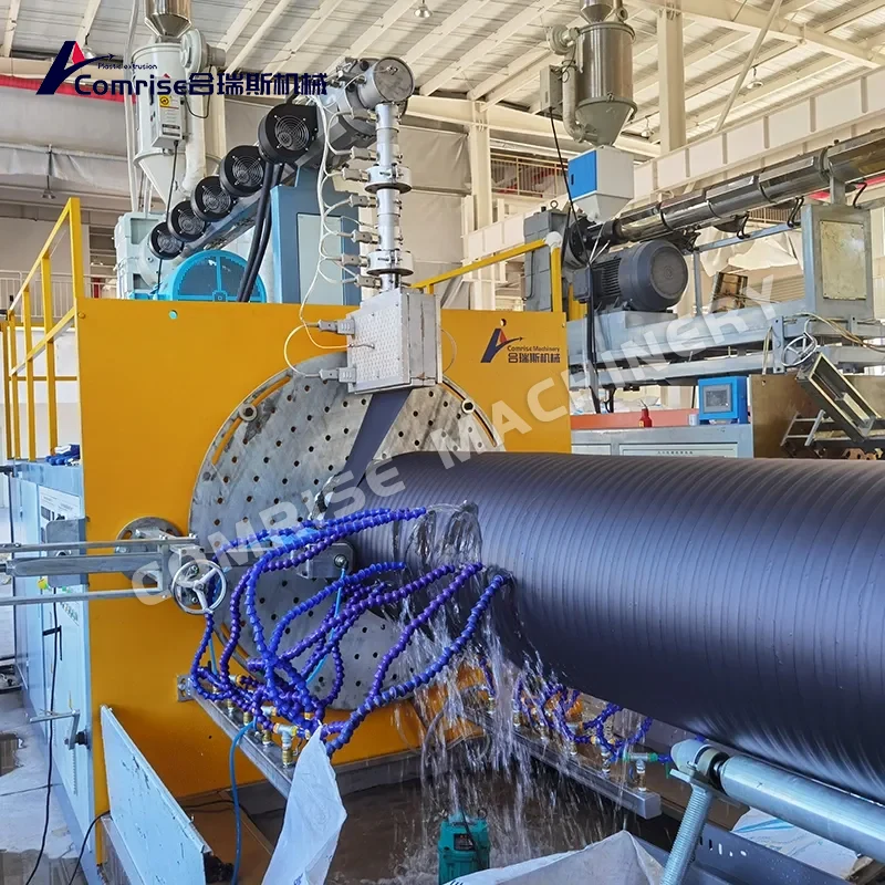 HDPE Sprial Winding Solid Wall Pipe Production Line